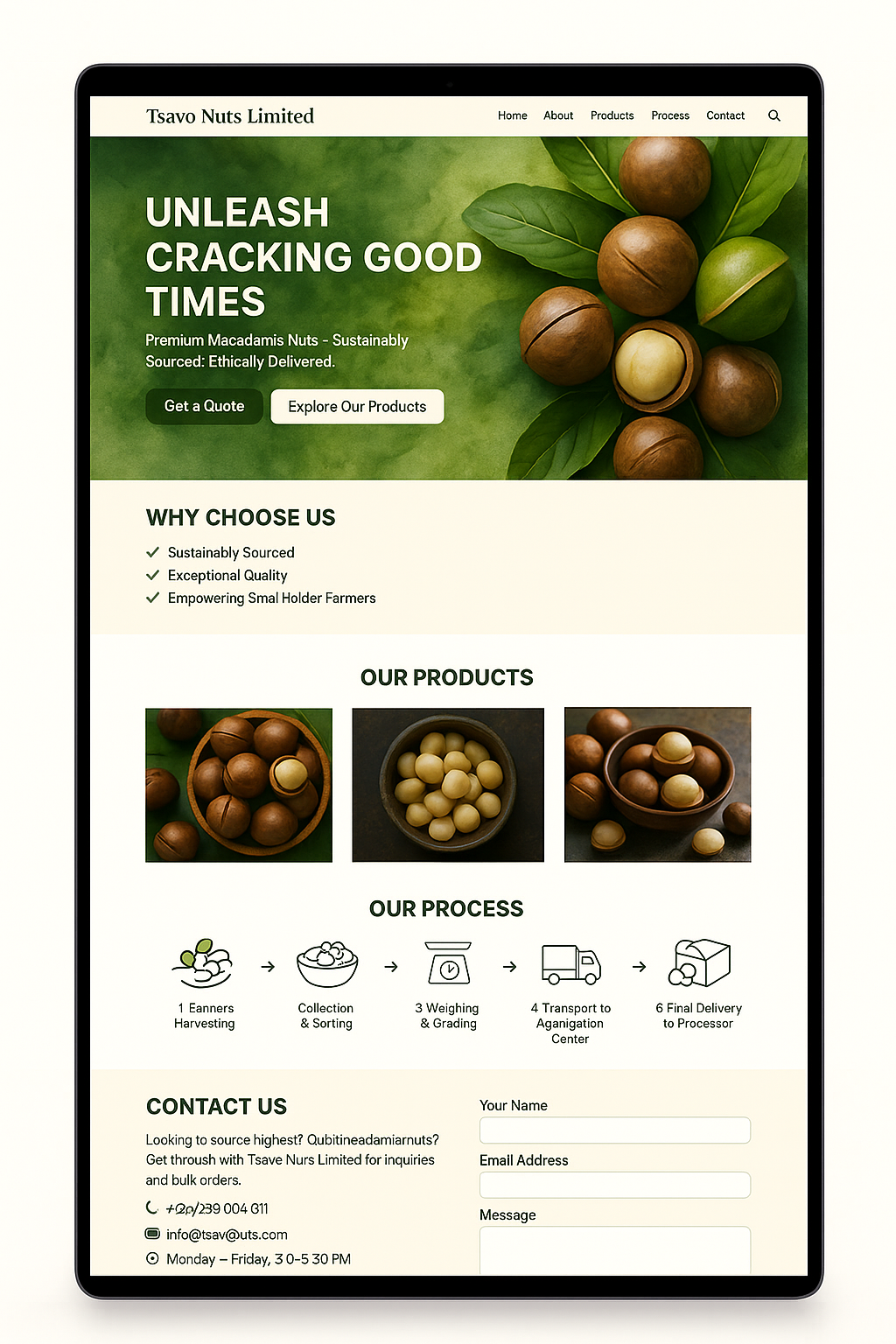 Macadamia Aggregation Process